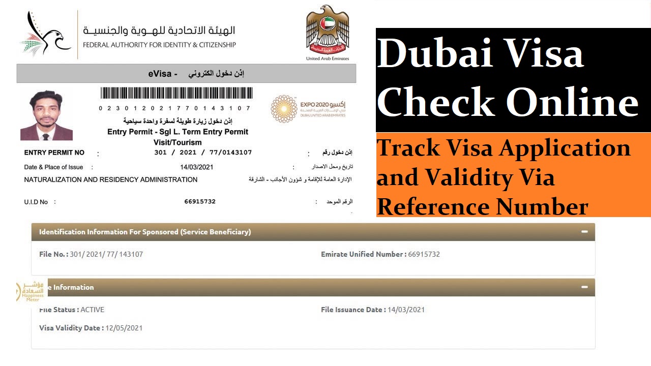 Dubai Visa Check With Reference Number