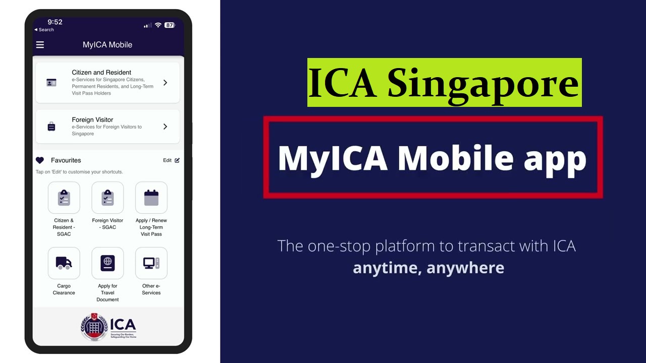 ICA Singapore Check Status And EServices